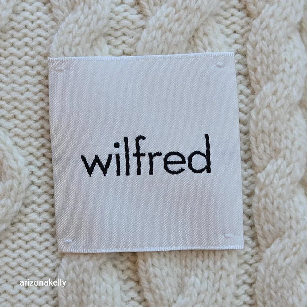 Wilfred Merino Cotton Cable Knit Scarf